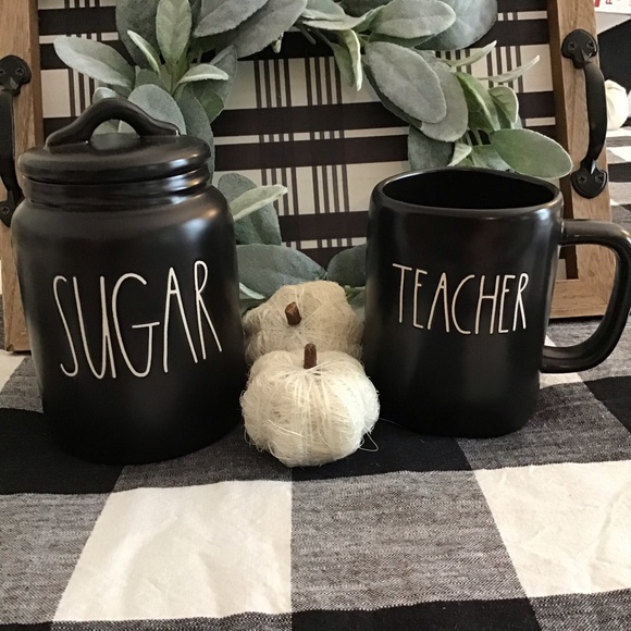 NWT🖤Rae Dunn Farmhouse Black “SUGAR” Canister - Picture 7 of 9